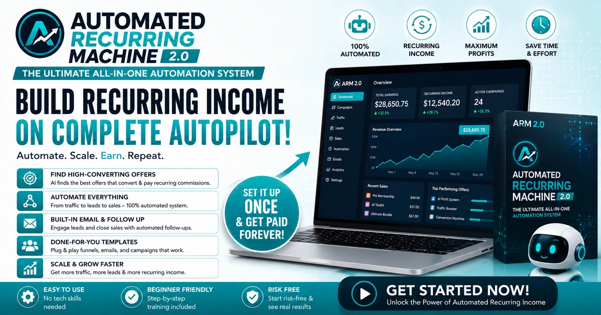 ARM 2.0 affiliate funnel system review screenshot