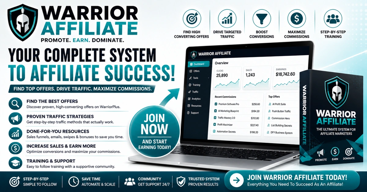 Warrior Affiliate Review screenshot